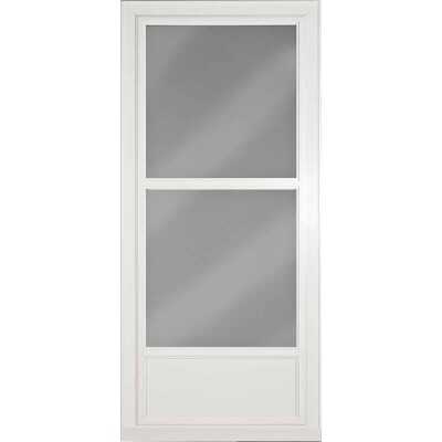 Larson Easy Vent 146 Series 36 In. W x 81 In. H x 1-7/8 In. Thick White Mid View Aluminum Storm Door