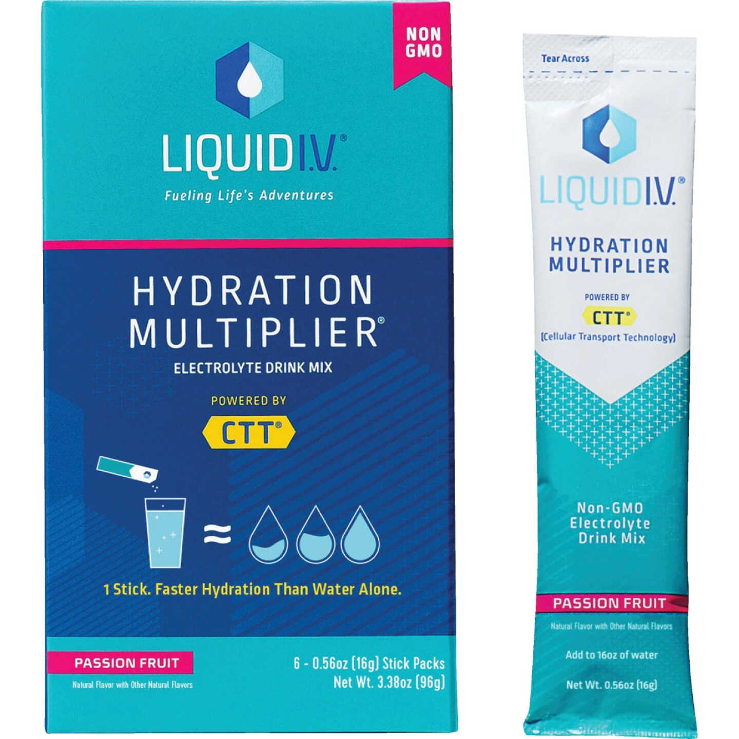 Liquid IV 0.56 Oz. Passion Fruit Hydration Multiplier Mix (6-Pack
